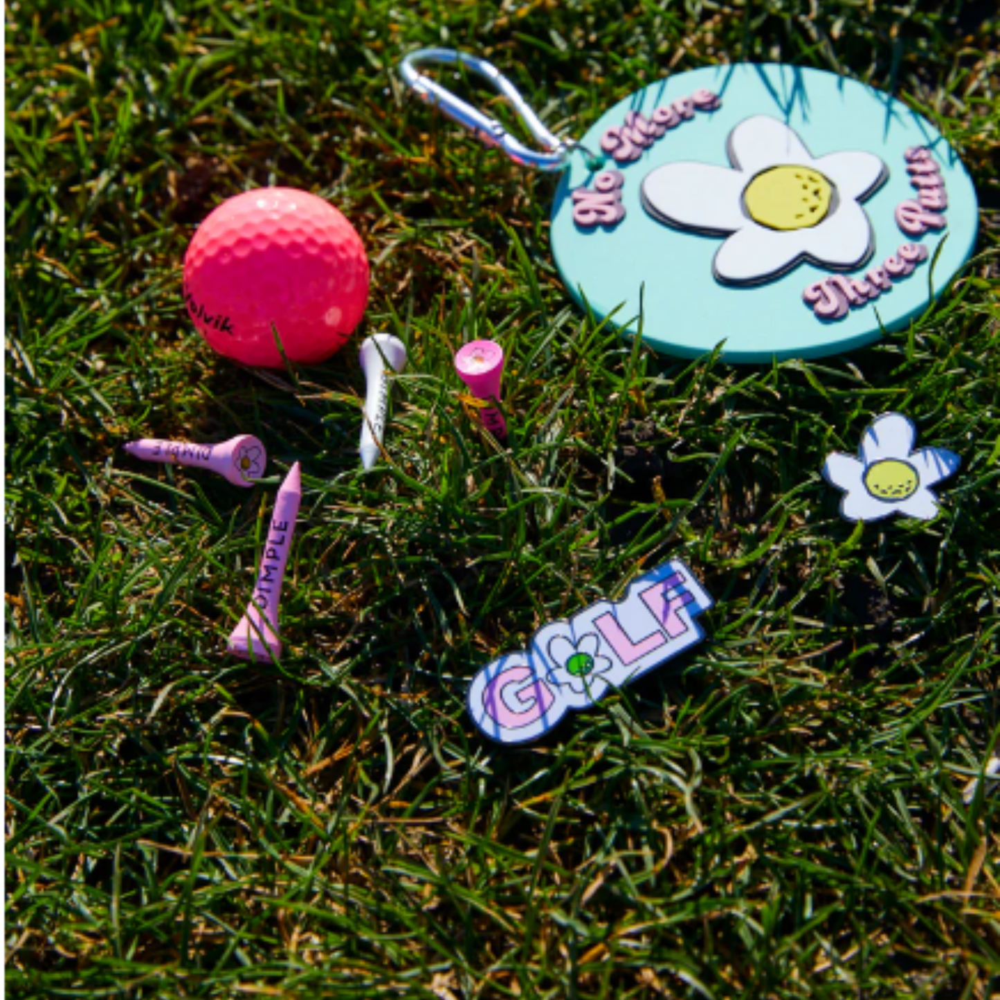 Dimple Golf Flower Ball Marker