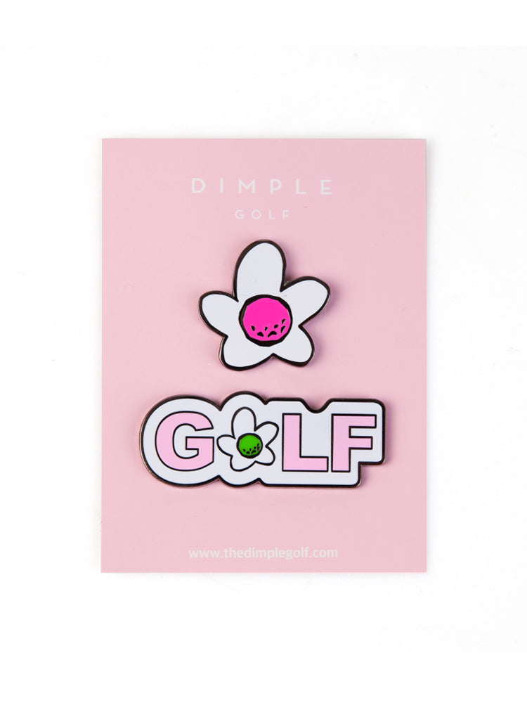 Dimple Golf Flower Ball Marker